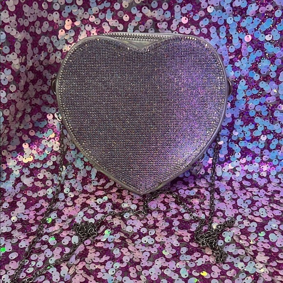 Handbags - Heart-Shaped Silver Bag